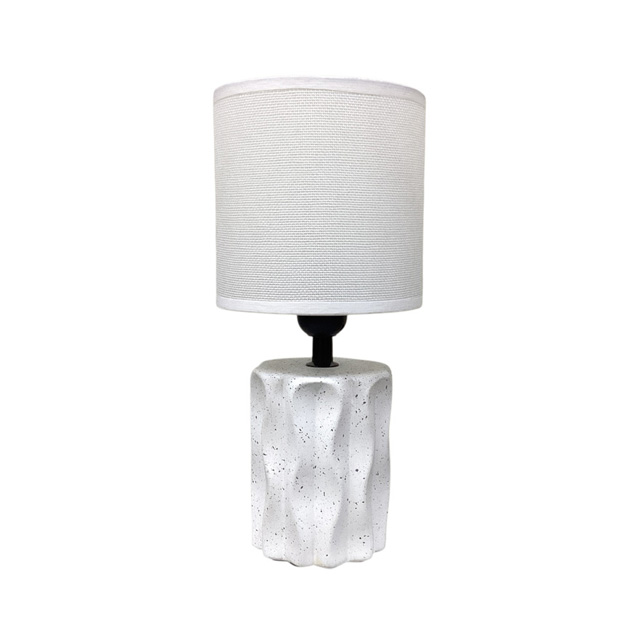 LAMPARA MESA 30.5 CM BASE CILIND C/HUECOS BL 604-00637