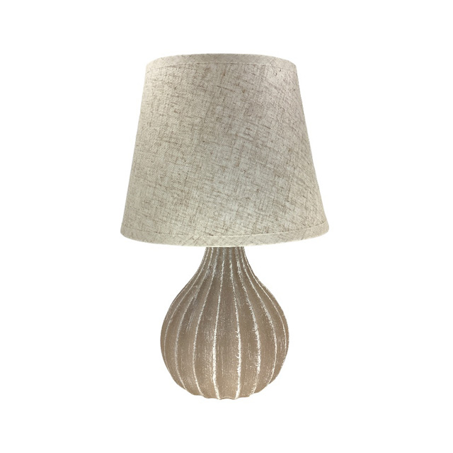 LAMPARA MESA 33.5 CM BASE T/CEBOLLA CREMA 604-05214