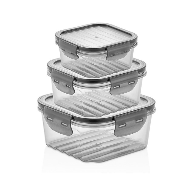 SET 3 ENVASES CUAD TRANS C/T NG 723-00860