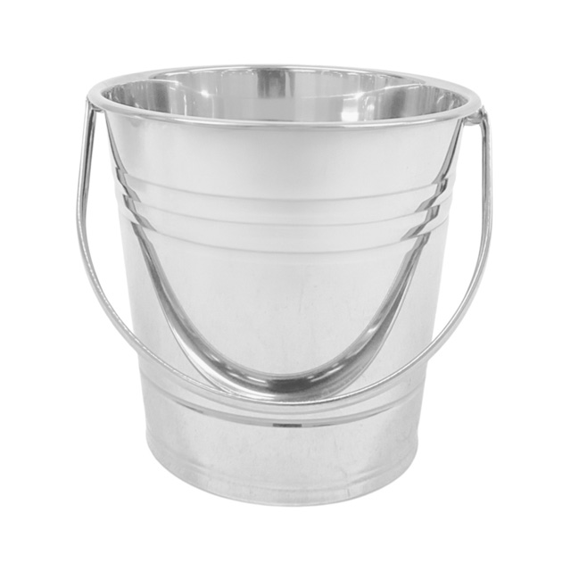 CUBETA/BALDE METAL 8 LT PLATEADO 717-41856