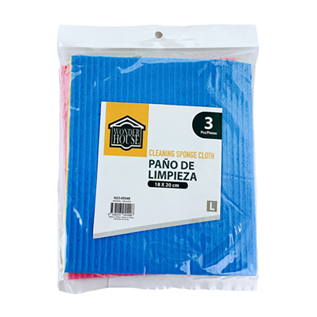 PAÑOS ESPONJA P/LIMPIEZA BOLSA C/3 PZ 733-05549