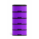 GAVETERO PLAS MINI 5 NIV MORADO C/RODOS KAWAKI