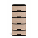 GAVETERO PLAS MINI 5 NIV COCOA C/RODOS KAWAKI