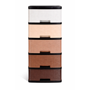 GAVETERO PLAS MINI 5 NIV MOCCA C/RODOS KAWAKI