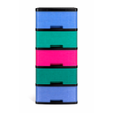 GAVETERO PLAS MINI 5 NIV MIXTOS TRAD C/RODOS KAWAKI