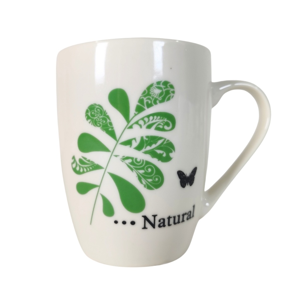 TAZA CERA 360 ML DECO HOJA/MARIPOSA XD-1780-09-7816