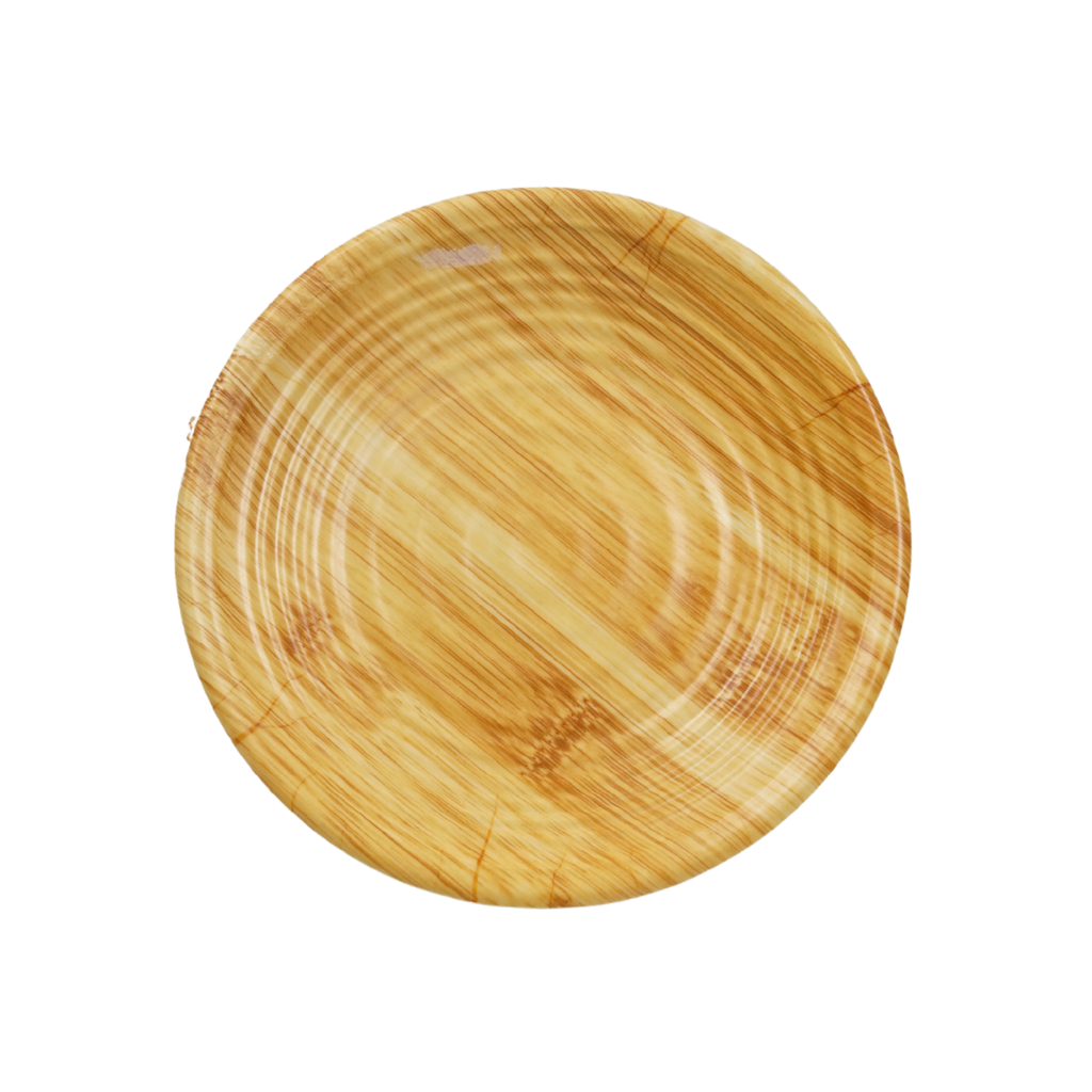 PLATO MELA 6" PEQ ESPIRAL DECO MADERA YM-006A