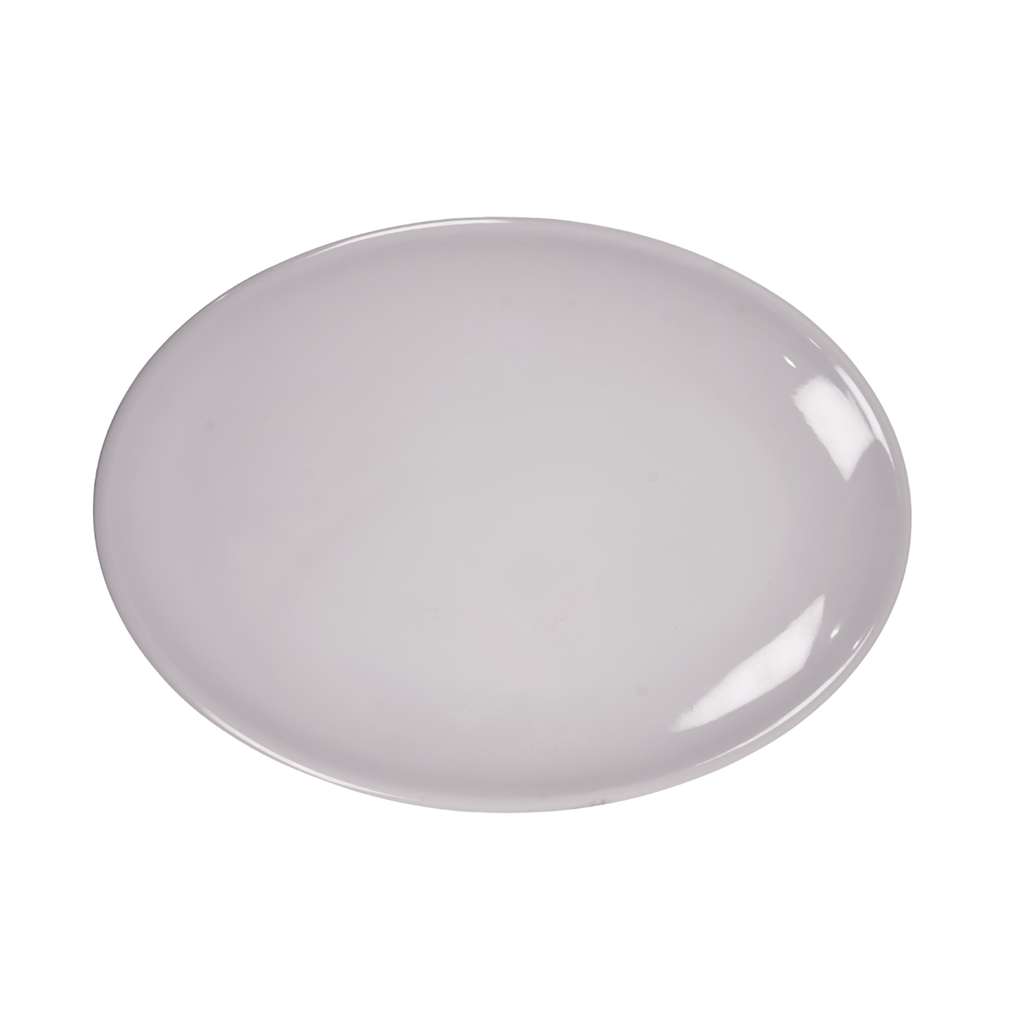 PLATO MELA 12" OVAL LISO BL CM MEL-CR-12