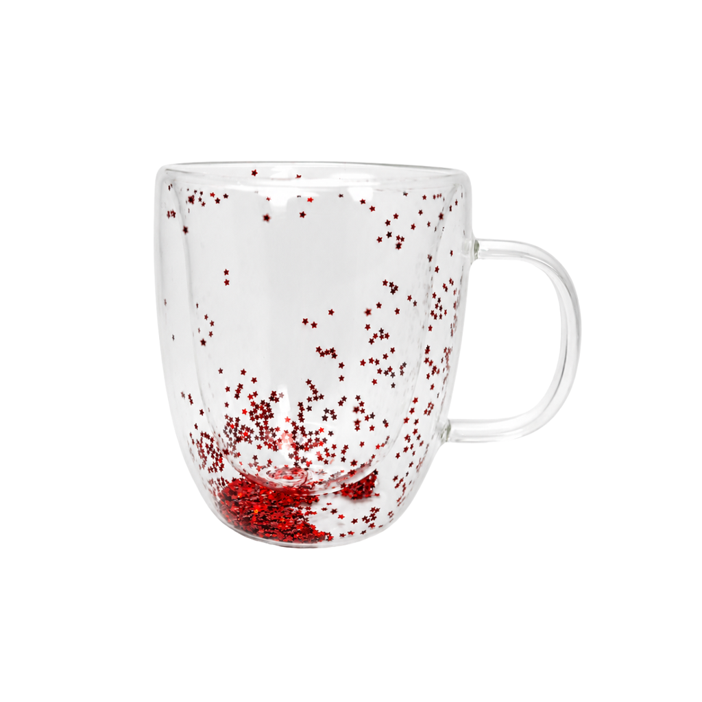 TAZA VID DOBLE PARED EN U C/BRILLANTINA GIGI