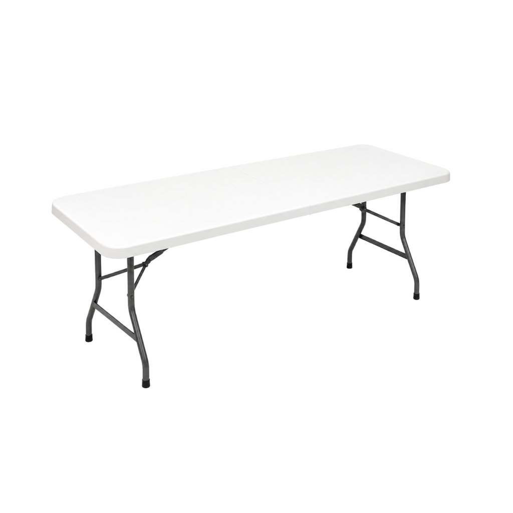 MESA PLEGABLE MET/HDPE 180X74X74 CM BL GIGI