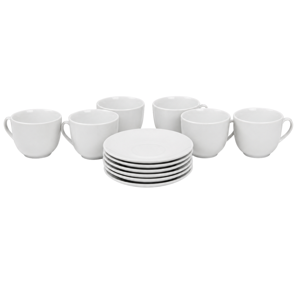 SET 6 TAZA C/PAILA REDON CERA 8 OZ BL MUK29791