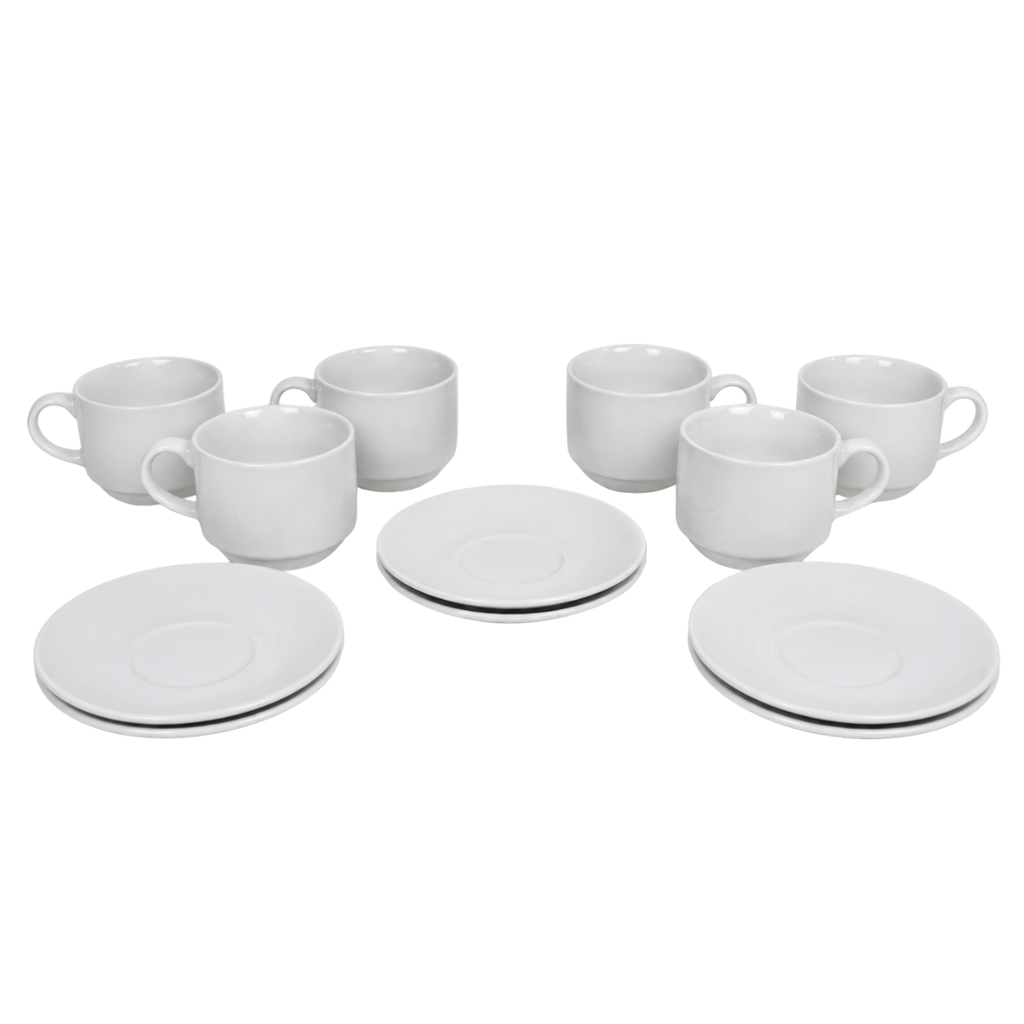 SET 6 TAZA APILABLE C/PAILA CERA 8 OZ BL MUK29790