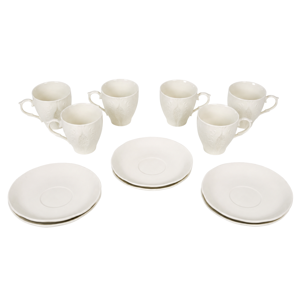 SET 6 TAZA C/PAILA  CERA 7 OZ BL 12 PZ CAJ K002A