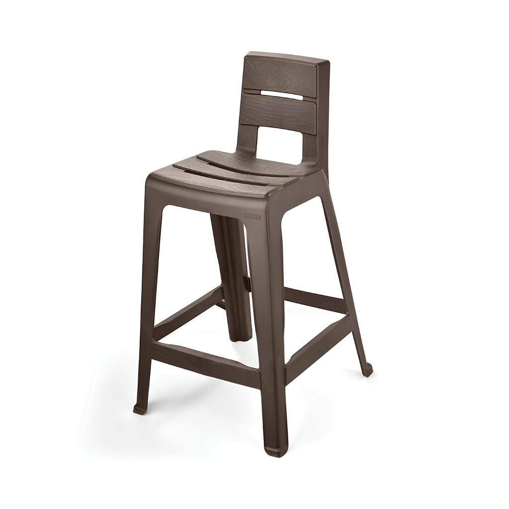 BUTACO/SILLA ALTA PLAS BARU 87.2x52.5x65 CM MOCCA RIMAX 14703-XP