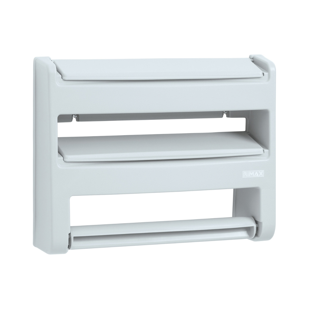 PORTA PAPEL TOALLA TRIPLE PLAS 28.3x9x36.2 CM BL RIMAX 2480