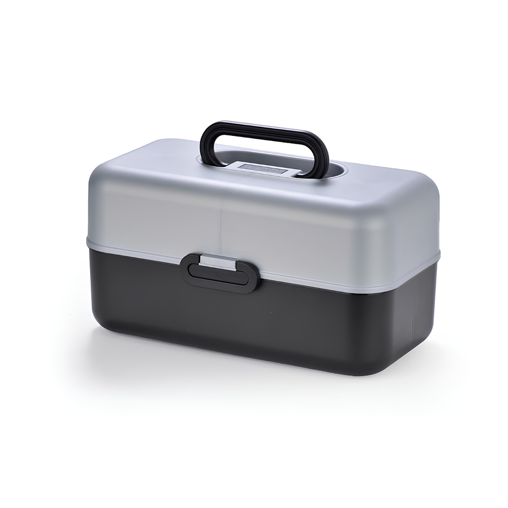CAJA ORGANIZADORA PLAS VANITY STAR NG C/GRIS METAL RIMAX 14734-XP