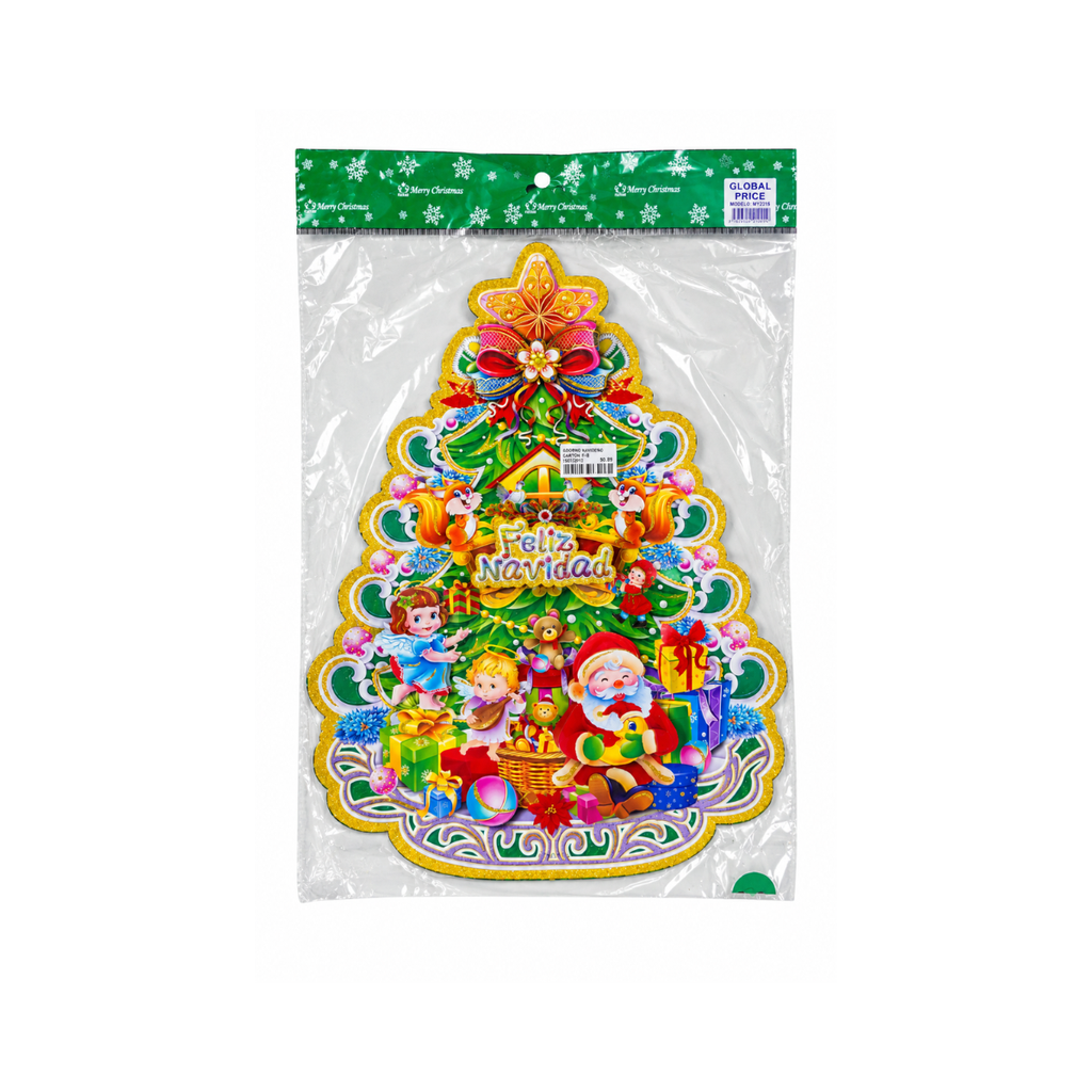 ADORNO NAVIDEÑO CARTON GDE FIG 3D SURT C/BRILLO MY2305