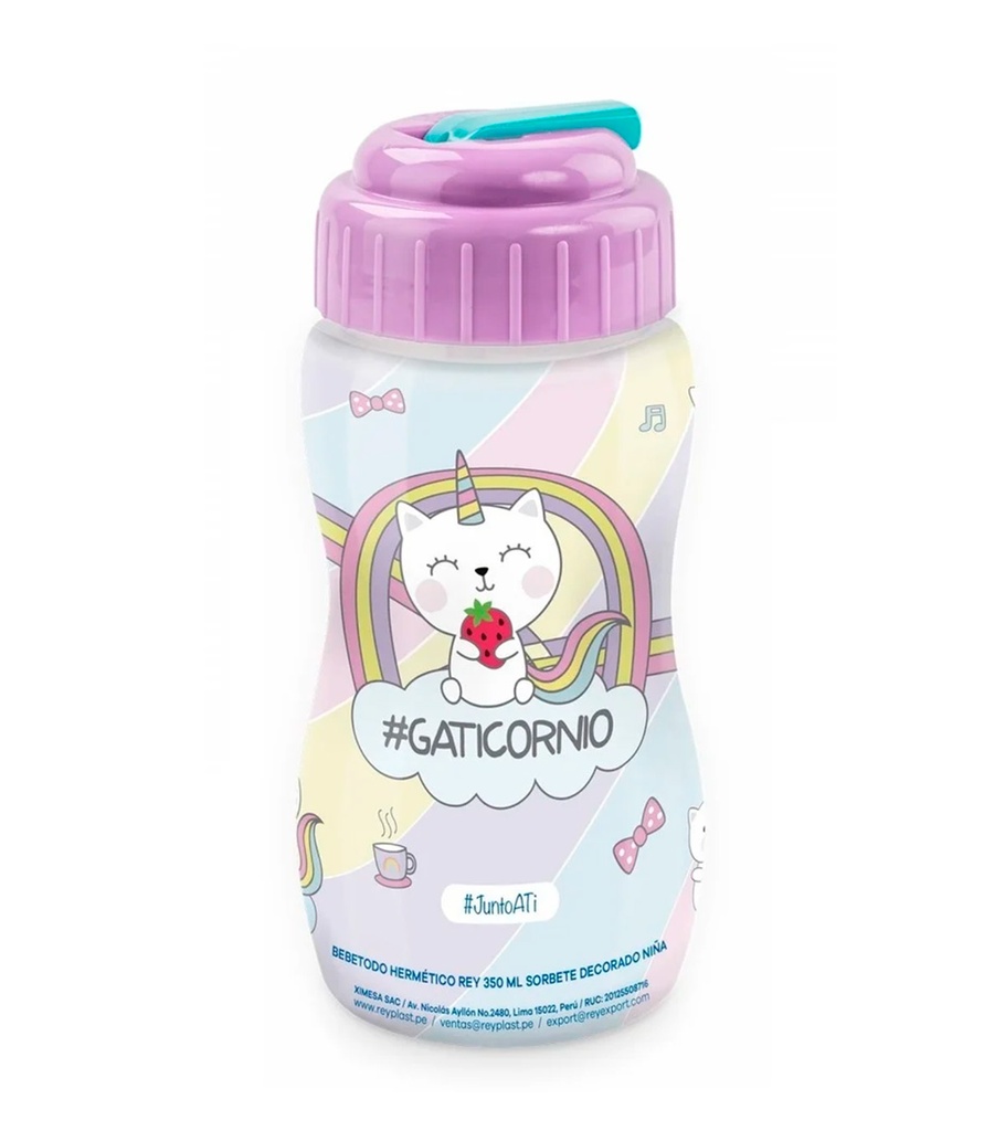 BOTELLA PLAS BEBETODO HERMETICO REY 350 ML SORBETE DECO NIÑA REYPLAST TTV007000
