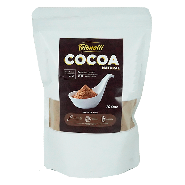 COCOA NATURAL S/AZUCAR INSTAN 10 OZ TETONALLI