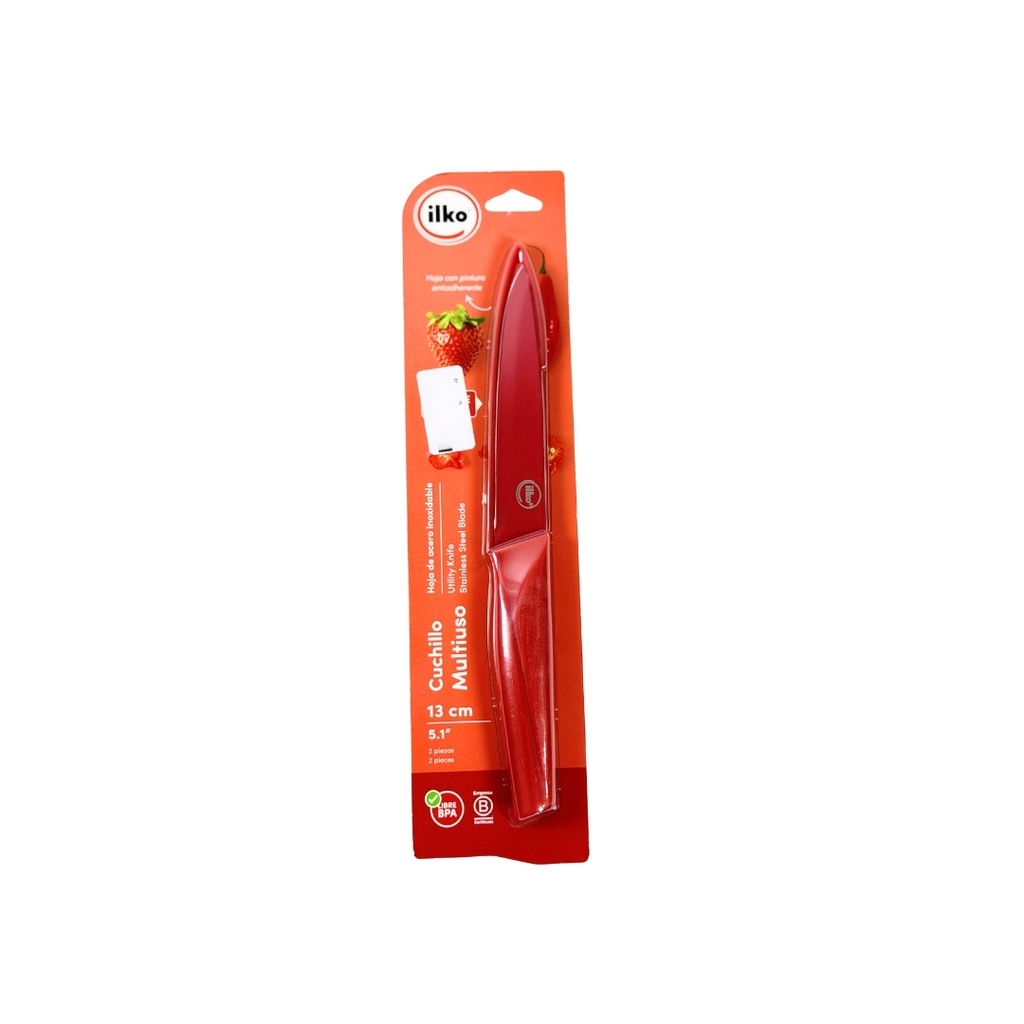 CUCHILLO MULTIUSO 13 CM C/FUNDA CHROMA ILKO 26201