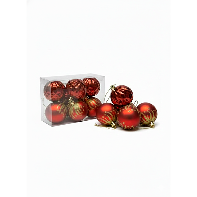 ESFERA NAVIDEÑA 5 CM DIS/COL SURT 6 PZ ZY3754WT/ZY3757FW/ZY3752FW