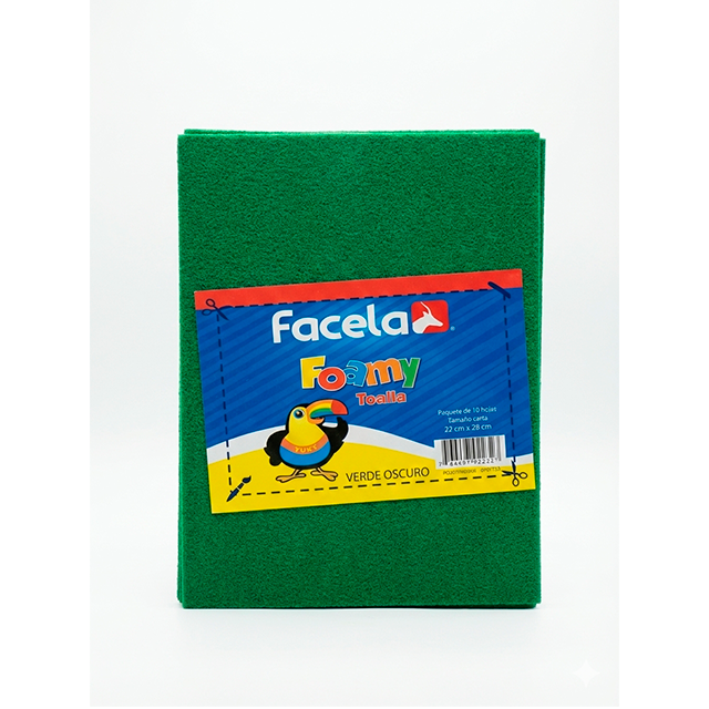 FOAMY TOALLA/PLUSH VERDE OSC 22X28X2 MM PT92232