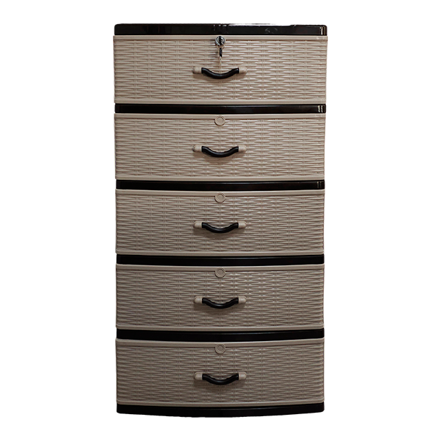 GAVETERO PLAS 5 NIV CLASICO C/LLAVIN COCOA KAWAKI