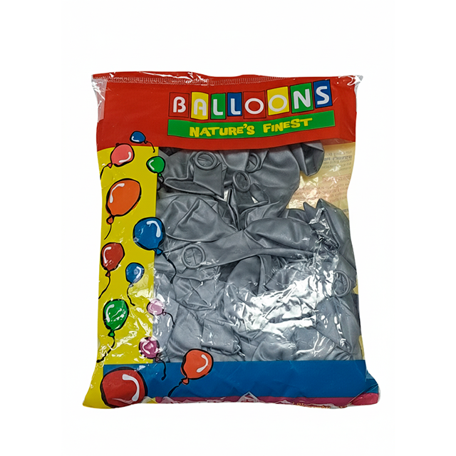 GLOBO 11 METAL PLATA 100 PZ NATUREST FINEST 700235