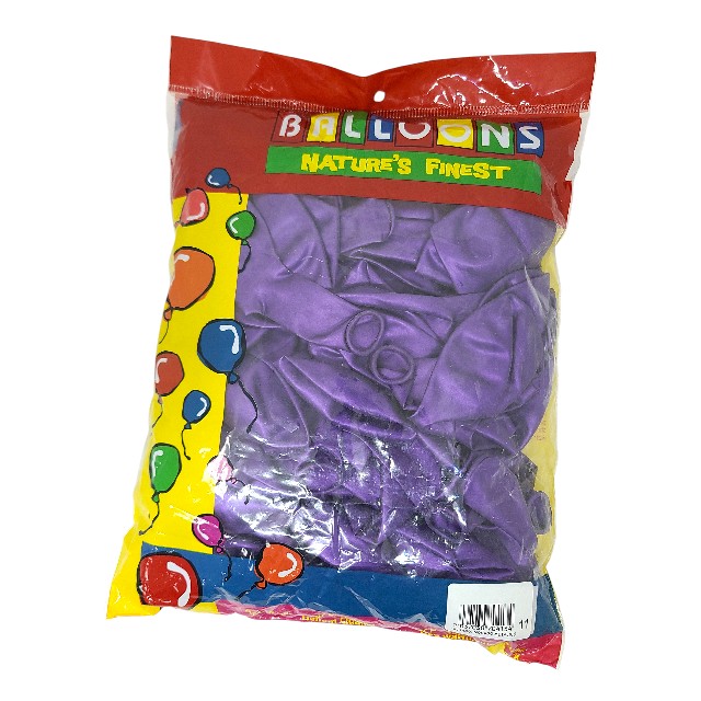 GLOBO 11 METAL VIOLETA 100 PZ NATUREST FINNEST 704134