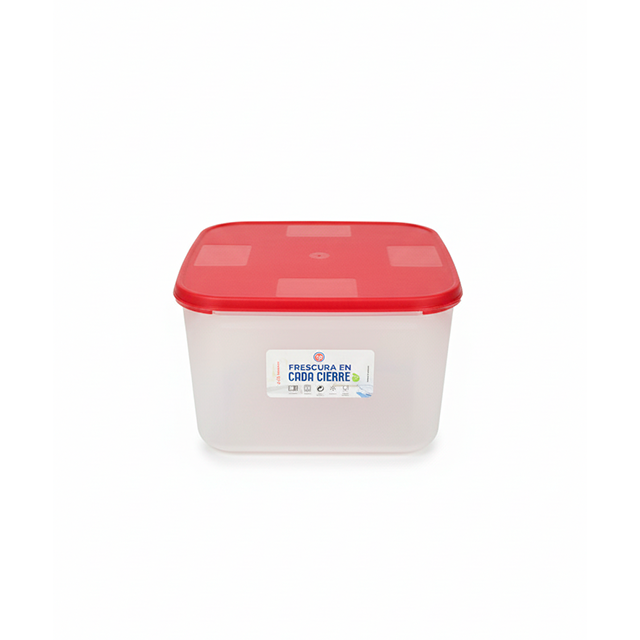 HERMETICO PLAS 2 CUAD CEREZA TRANSC TACOPLAST 30875
