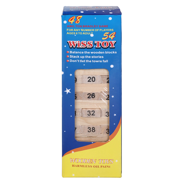 JENGA MAD NAT MED 54 PZ WISS TOY AA92604/805