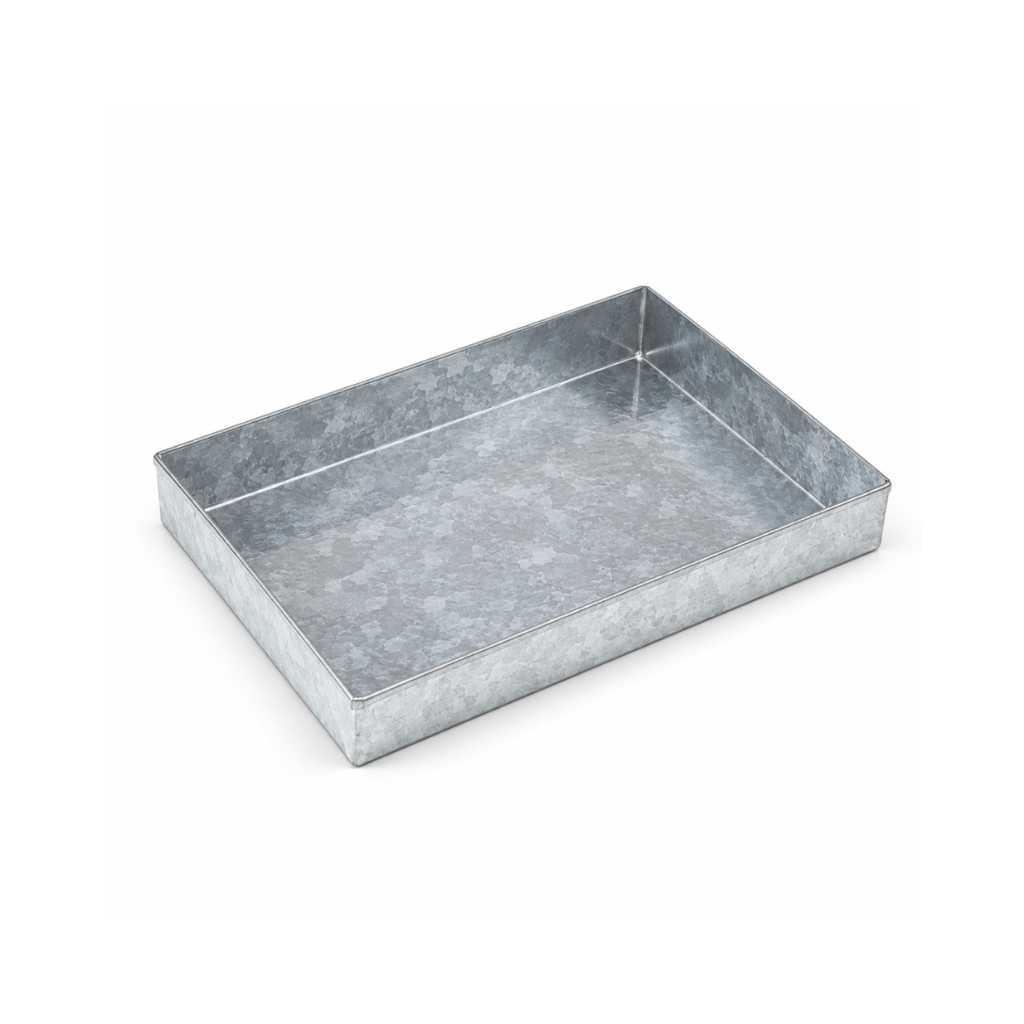 LATA GALVA 1/2 QUESADILLA ARTESANAL 19X13X2 1/2 CM