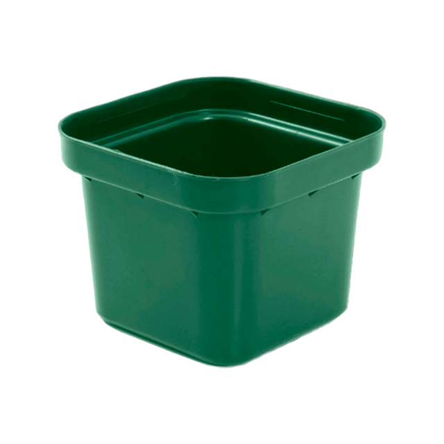 MACETA PLAS CUADRADA VERDE SALVA 03760