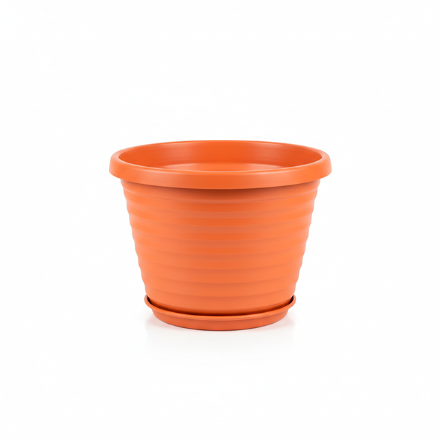 MACETA PLAS ANILLADA 33 CM TERRACOTA MEGA 1766