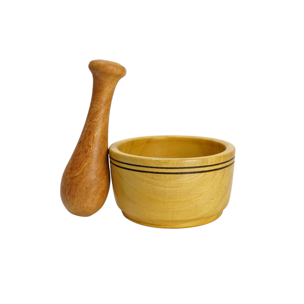 MORTERO MAD 11.5 CM APROX ARTESANAL MOR002M
