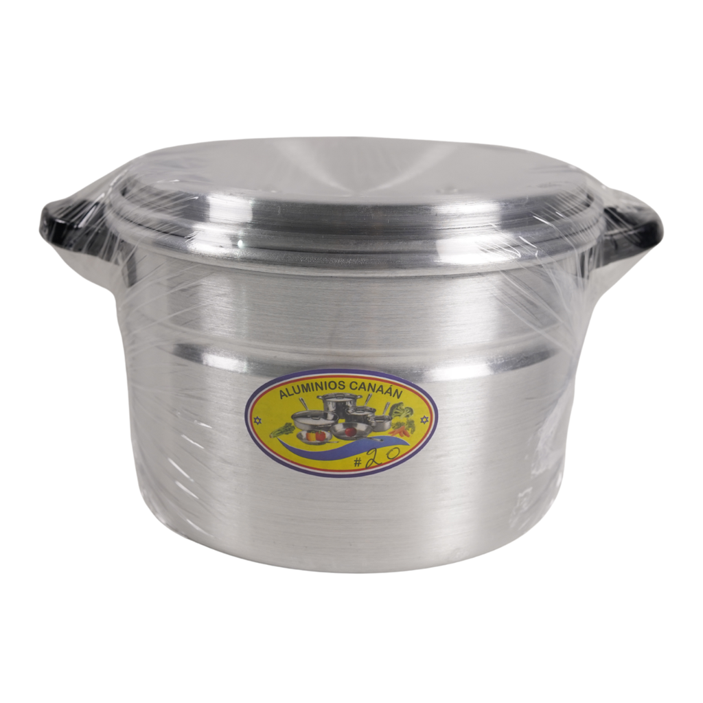 OLLA 20 ALUMINIO C/TAPA CANAAN 