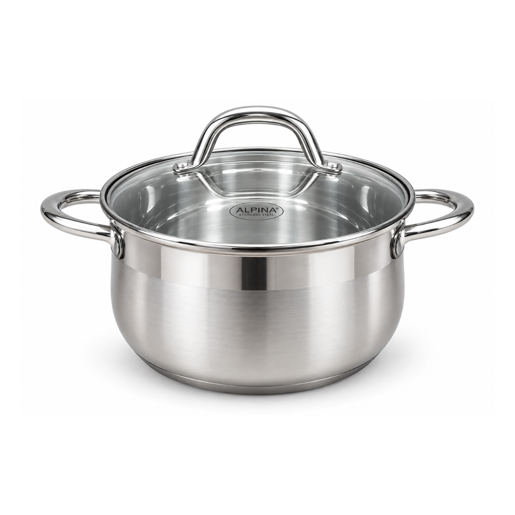 OLLA ACERO INOX 4 QT T/VID C/OREJ ALPINE AI17494-D20