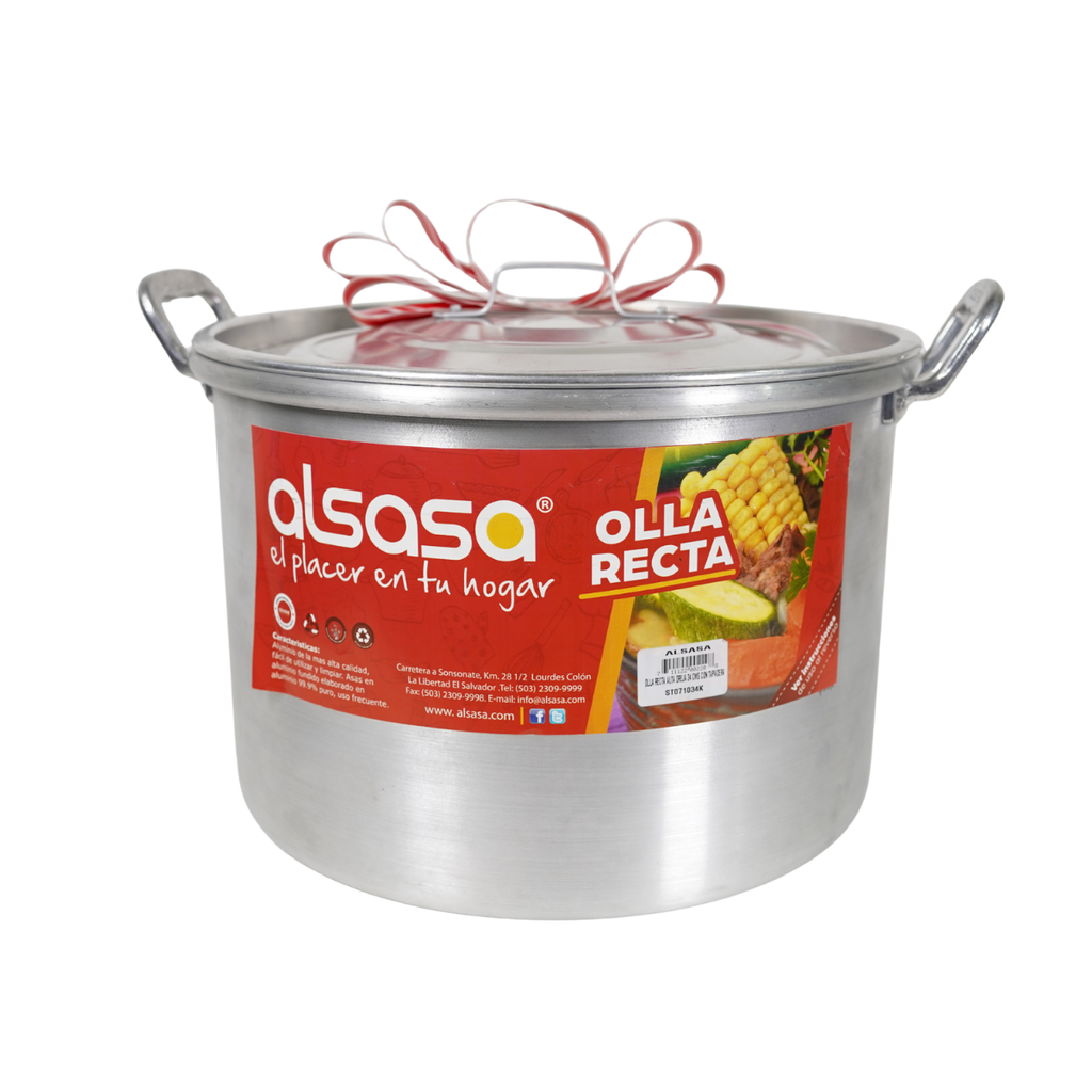 OLLA ALUM RECTA ALTA C/O 34 CM ALSASA ST071034K