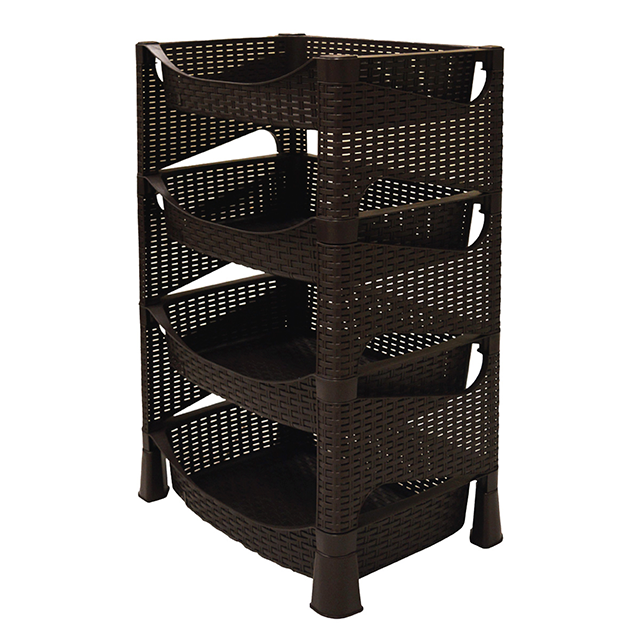 ORGANIZADOR PLAS 4 NIV RATAN 52X36X83 CM CAJ PLASTIMAS