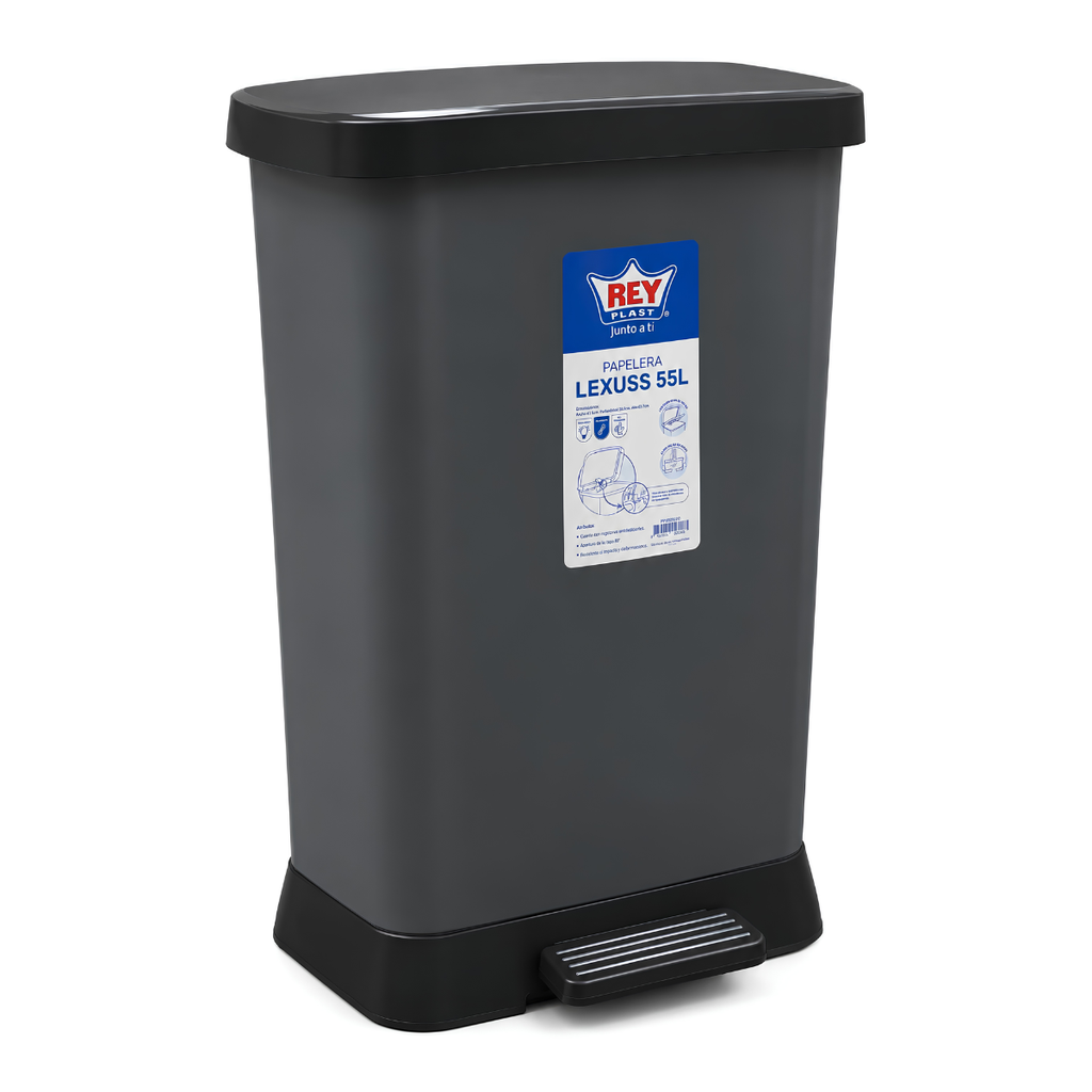 PAPELERA PLAS LEXUSS 55 LT REYPLAST PPX800000