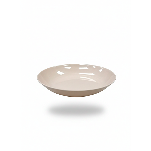 PLATO MELA 8" RED HONDO BEIGE MARGARITA 1078B