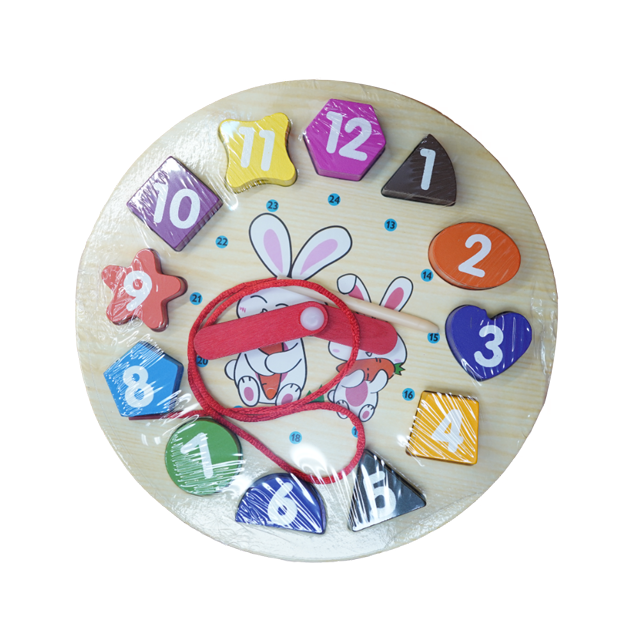 RELOJ EDUCATIVO MAD CONEJO C/BLOQUES AM3123