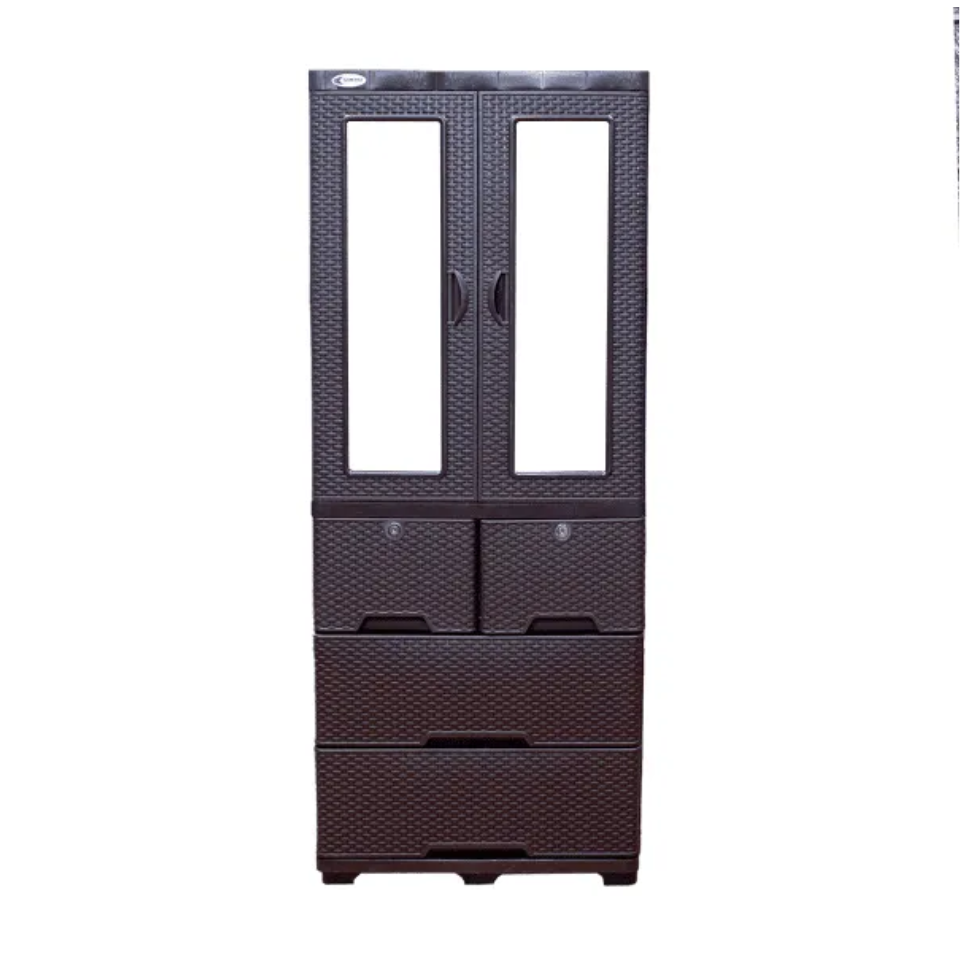 ROPERO PLAS C/DOB ESPEJO CAFE 4 GAV/2 C/LLAV CHIA SANCHIA