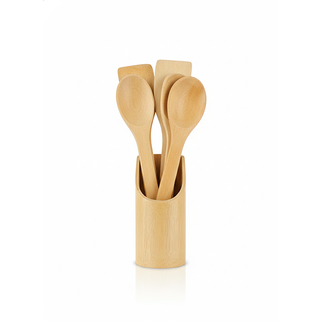 SET 4 UTENSILIOS C/BASE BAMBO 9619