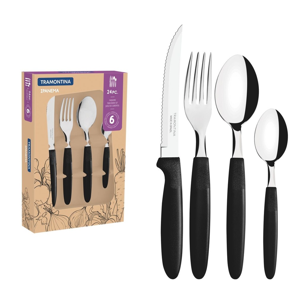 SET CUBIERTOS ACER NG 24 PZ IPANEMA TRAMONTINA 23398/072