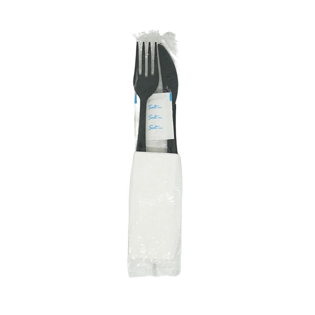 SET CUBIERTOS NG TENEDOR+CUCHILLO+SERVILLETA+SAL