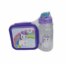 SET ESCOLAR PLAS DECO UNICORNIO-TAPER 500ML+BEBETODO 400 ML REYPLAST RWX036600