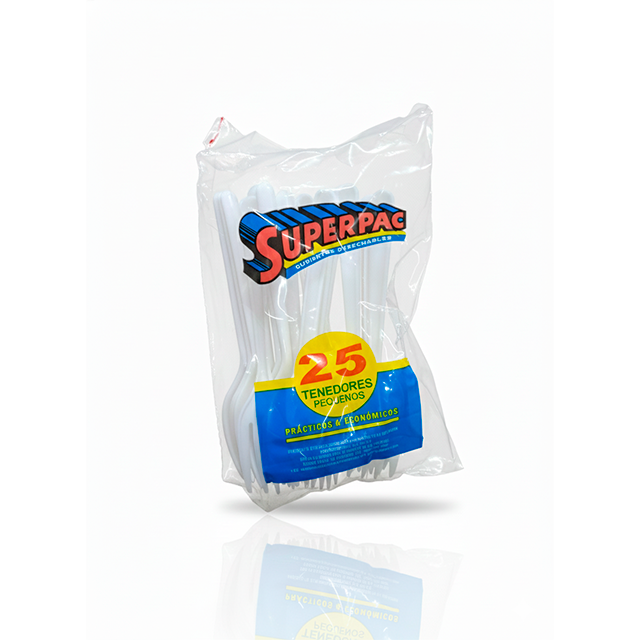 TENEDOR DESE PEQ 25 UN BL SUPERPAC 100341