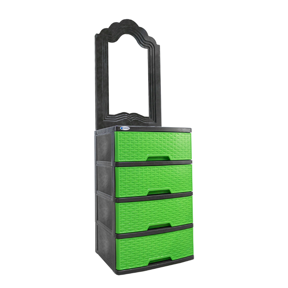 TOCADOR PLAS RATAN C/ESP 4 GAV VERDE ETERNO SANCHIA 171202