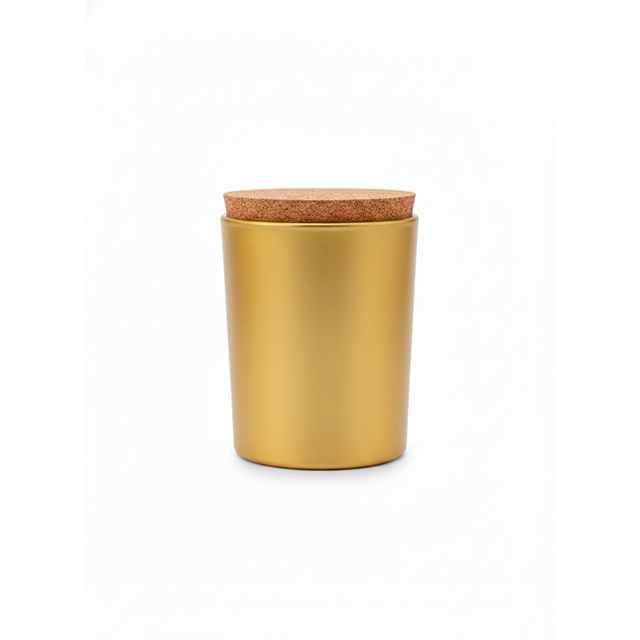 VASO VID CORTO CILIN C/T CORCHO GOLD/DORADO